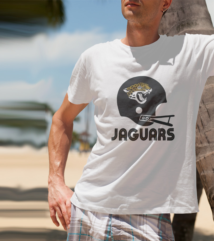 Jaguars Helmet With Jaguar Head T-Shirt