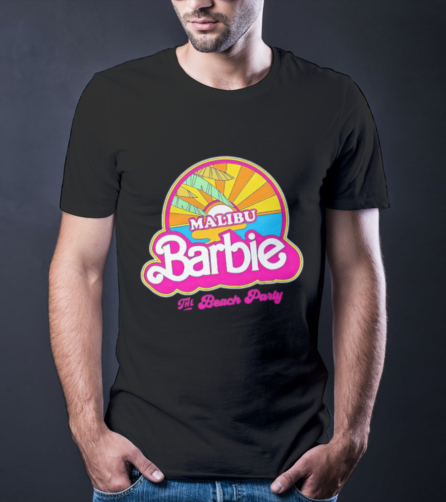 Malibu Barbie The Beach Party Retro Sunburst T-Shirt