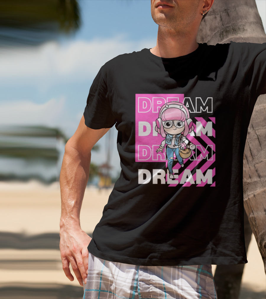 Dream Remix Pink Headphones Girl T-Shirt