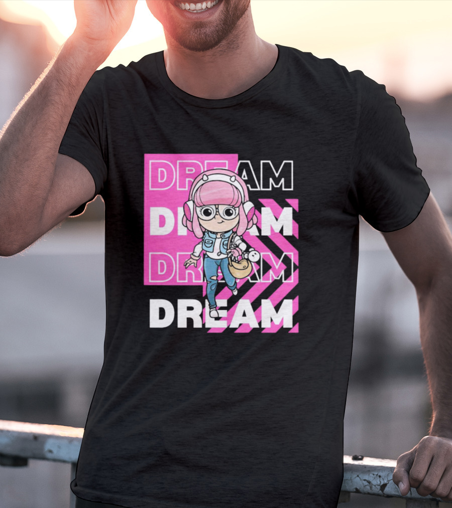 Dream Remix Pink Headphones Girl T-Shirt