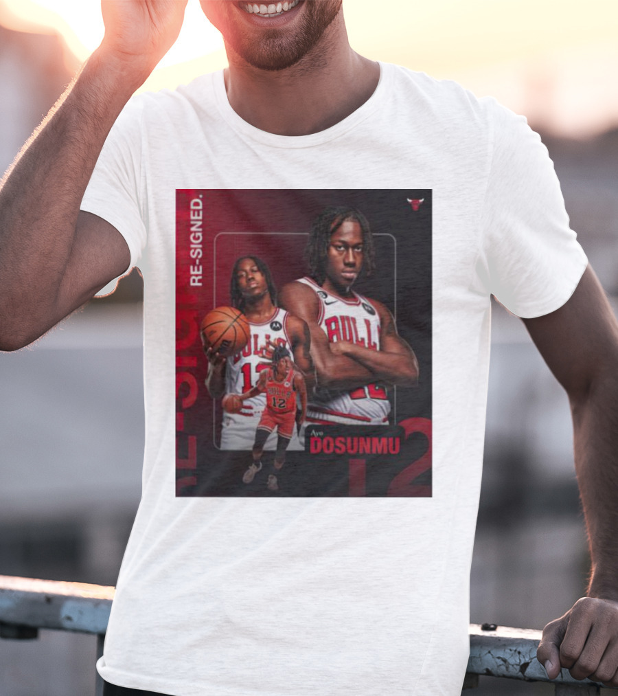 Chicago Bulls Ayo Dosunmu Re-Signed Number 12 T-Shirt