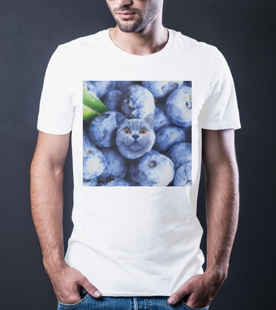 Cat Blueberries Meme T-Shirt