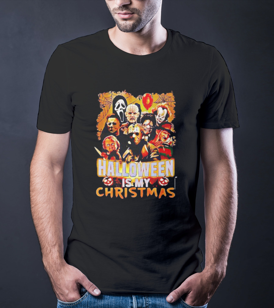 Halloween Is My Christmas Horror Movies Icons T-Shirt