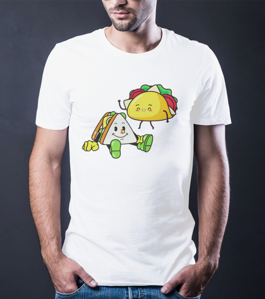Tacos Friendship Day Happy Taco And Sandwich Duo T-Shirt