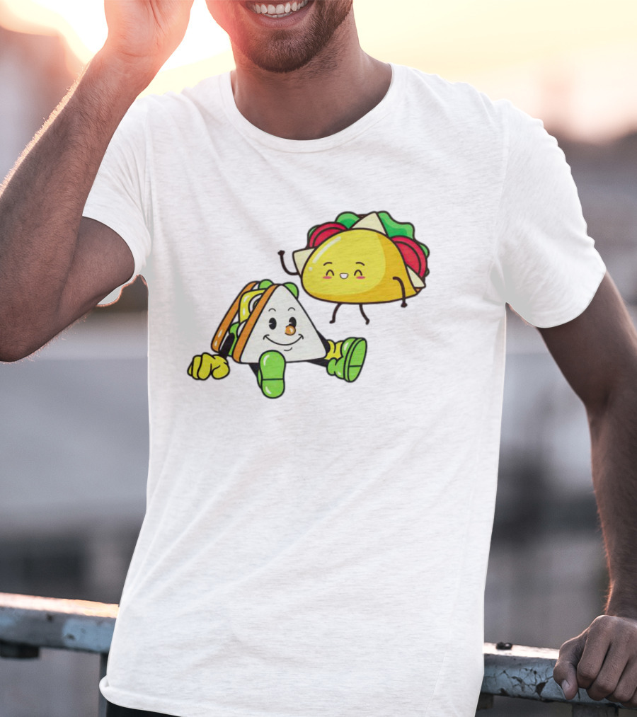 Tacos Friendship Day Happy Taco And Sandwich Duo T-Shirt
