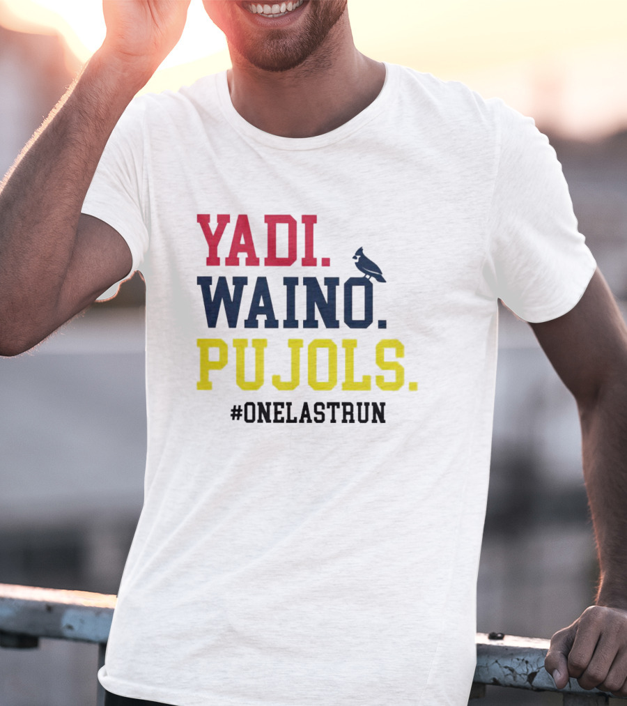 Yadi Waino Pujols One Last Run MLB Cardinals Legend Farewell T-Shirt
