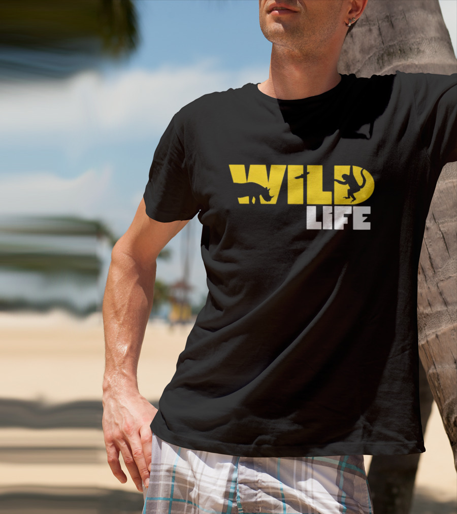 Wild Life Rhino Monkey T-Shirt