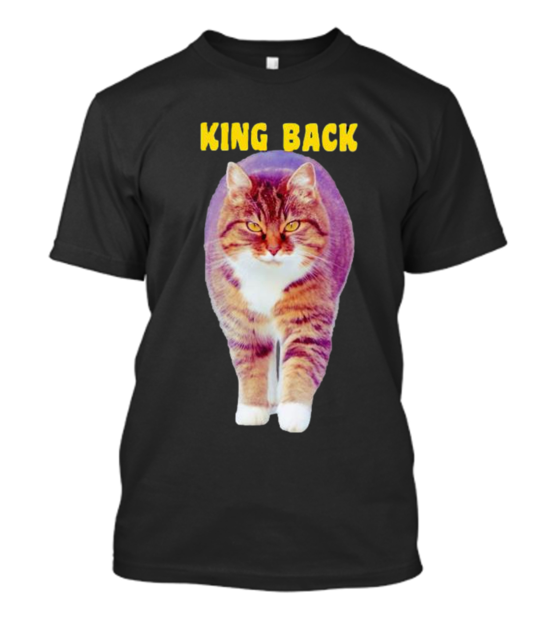 KING BACK Cat Image T-Shirt