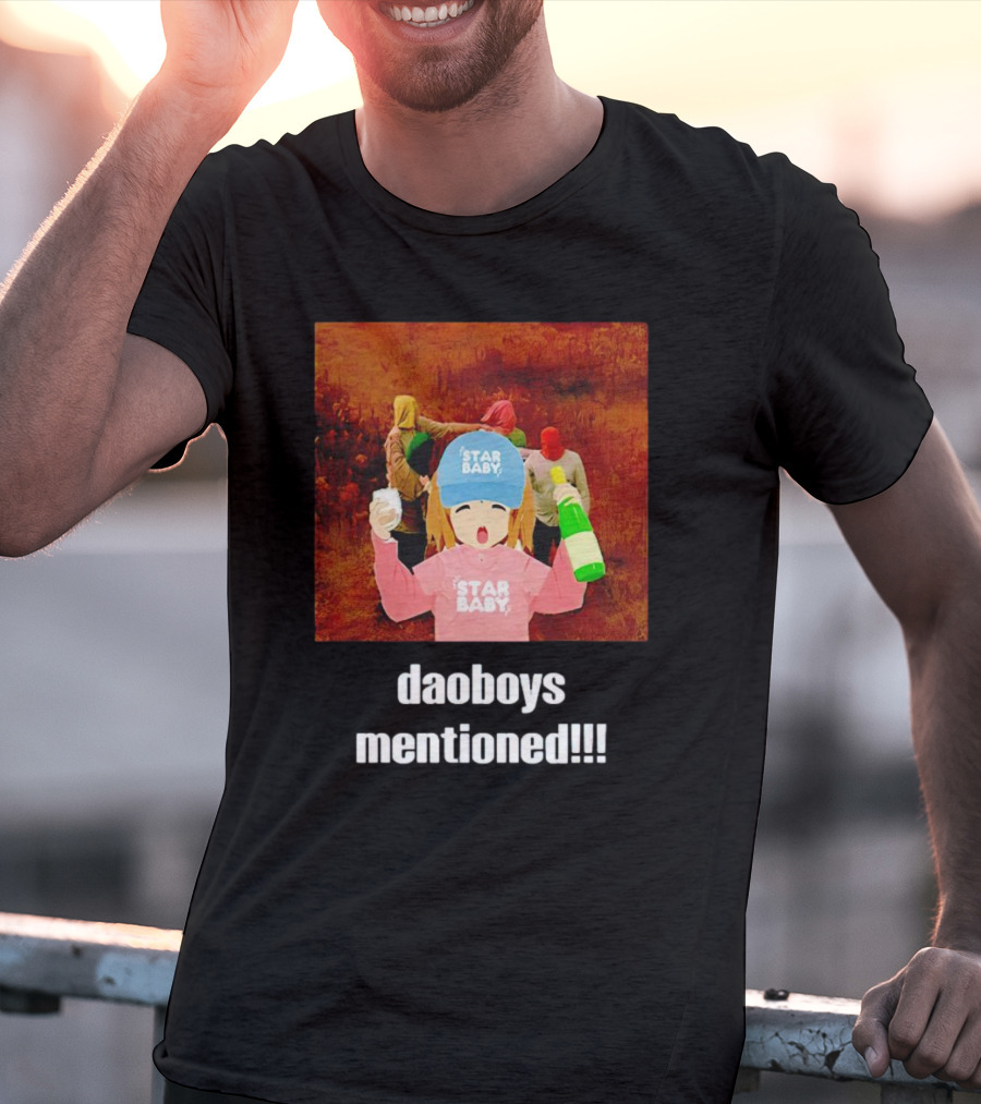 Daoboys Mentioned Star Baby Anime Style Party Scene T-Shirt