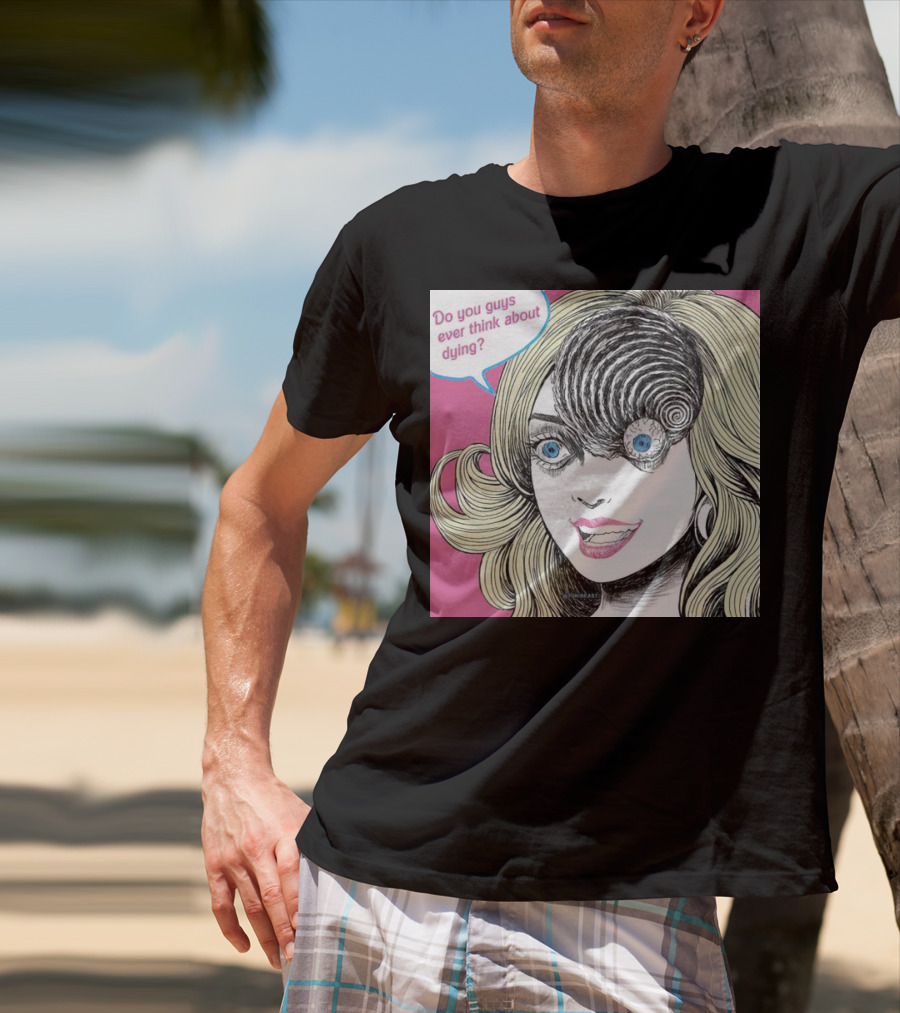 Junji Ito Barbie Do You Guys Ever Think About Dying Manga Horror Mashup T-Shirt
