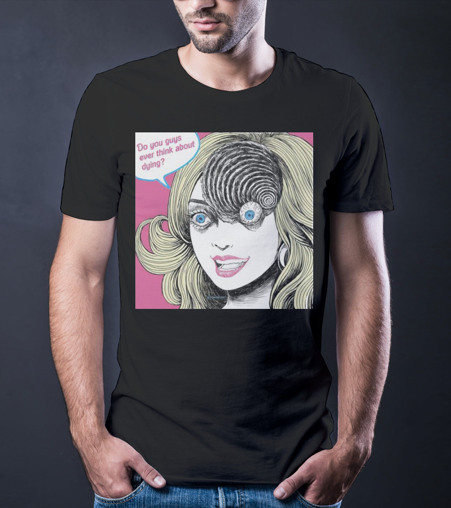 Junji Ito Barbie Do You Guys Ever Think About Dying Manga Horror Mashup T-Shirt