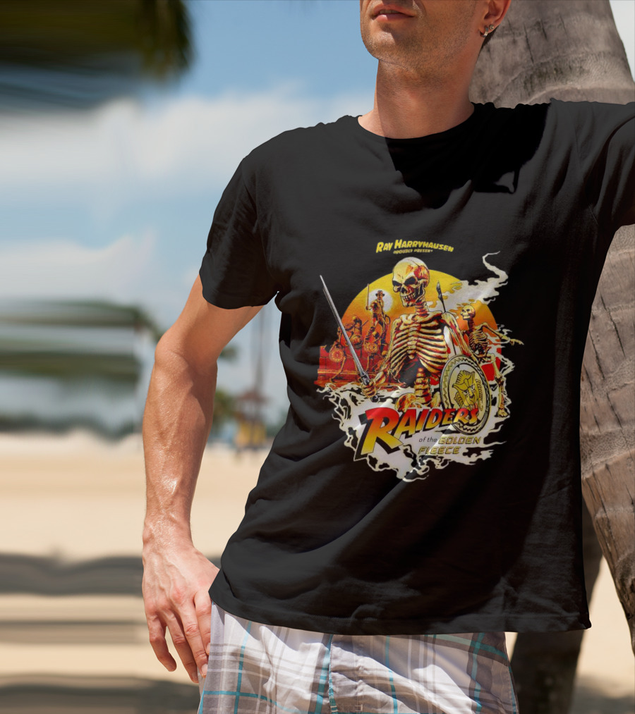 Ray Harryhausen Raiders Of The Golden Fleece Skeleton Warriors Sword Chariot Adventure T-Shirt