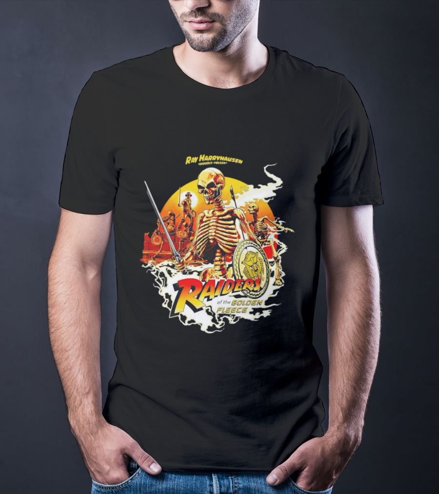 Ray Harryhausen Raiders Of The Golden Fleece Skeleton Warriors Sword Chariot Adventure T-Shirt