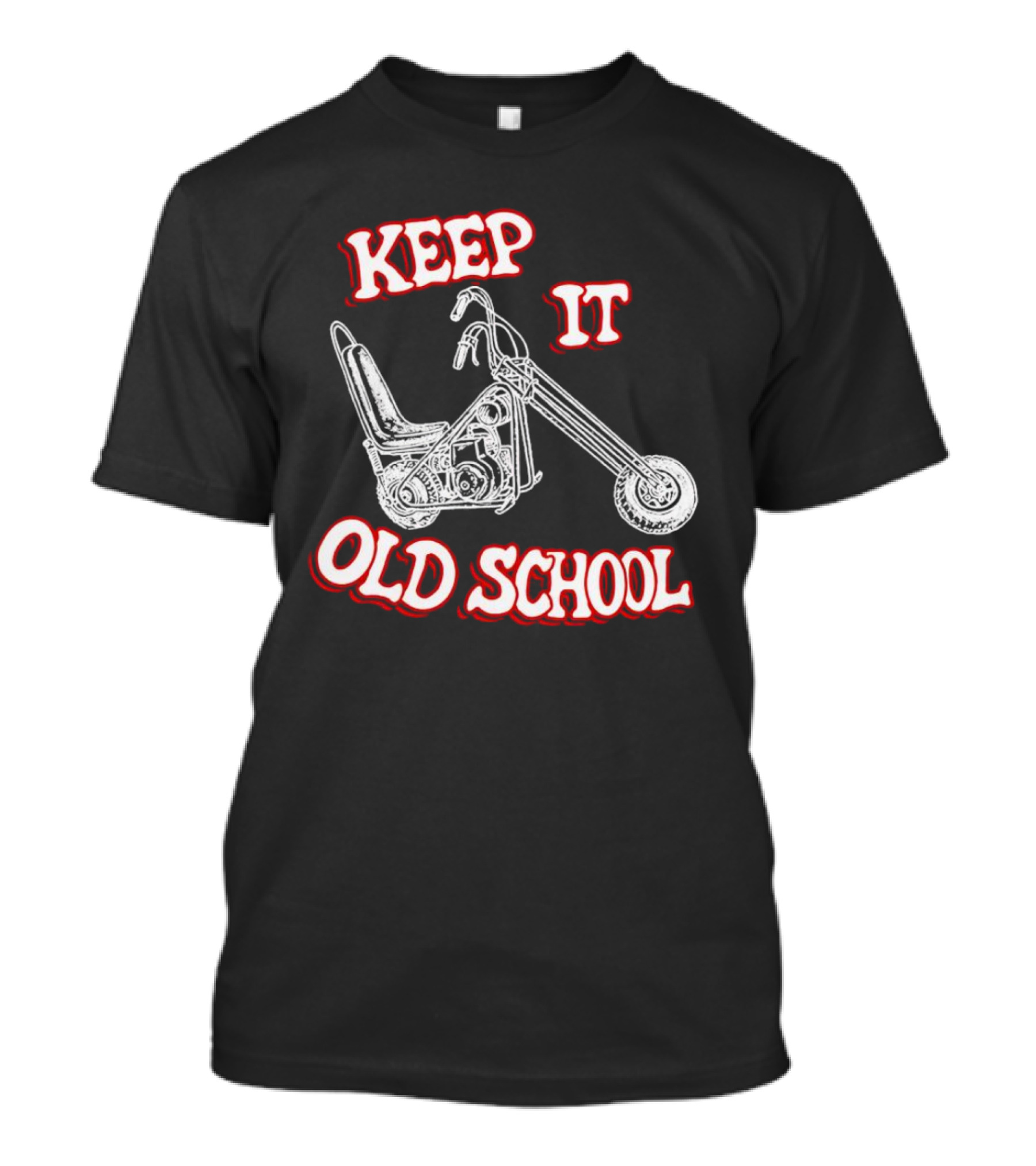 Keep It Old School Motorcycle Vintage Biker T-Shirt