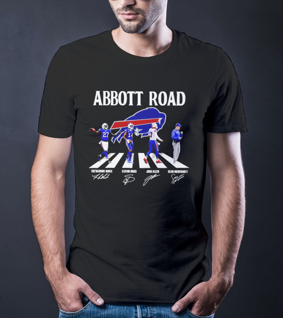Abbott Road Tre'Davious White Stefon Diggs Josh Allen Sean McDermott Buffalo Bills T-Shirt