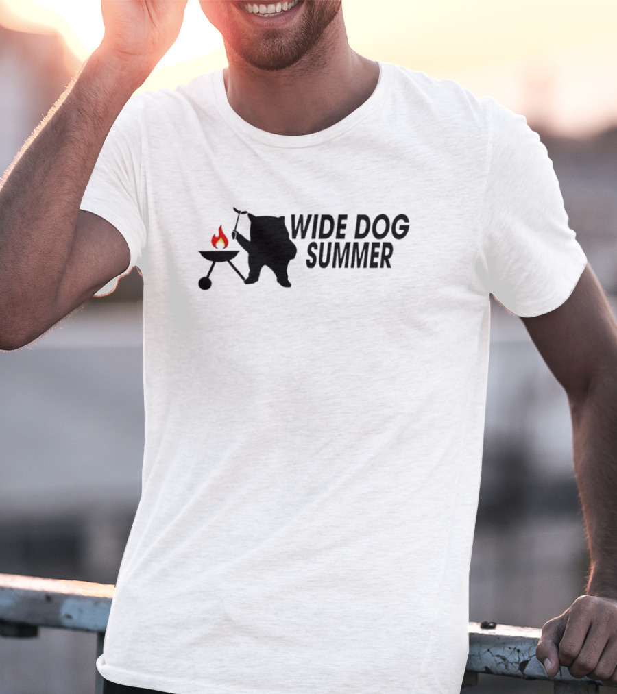 Wide Dog Summer BBQ Grilling Fun T-Shirt