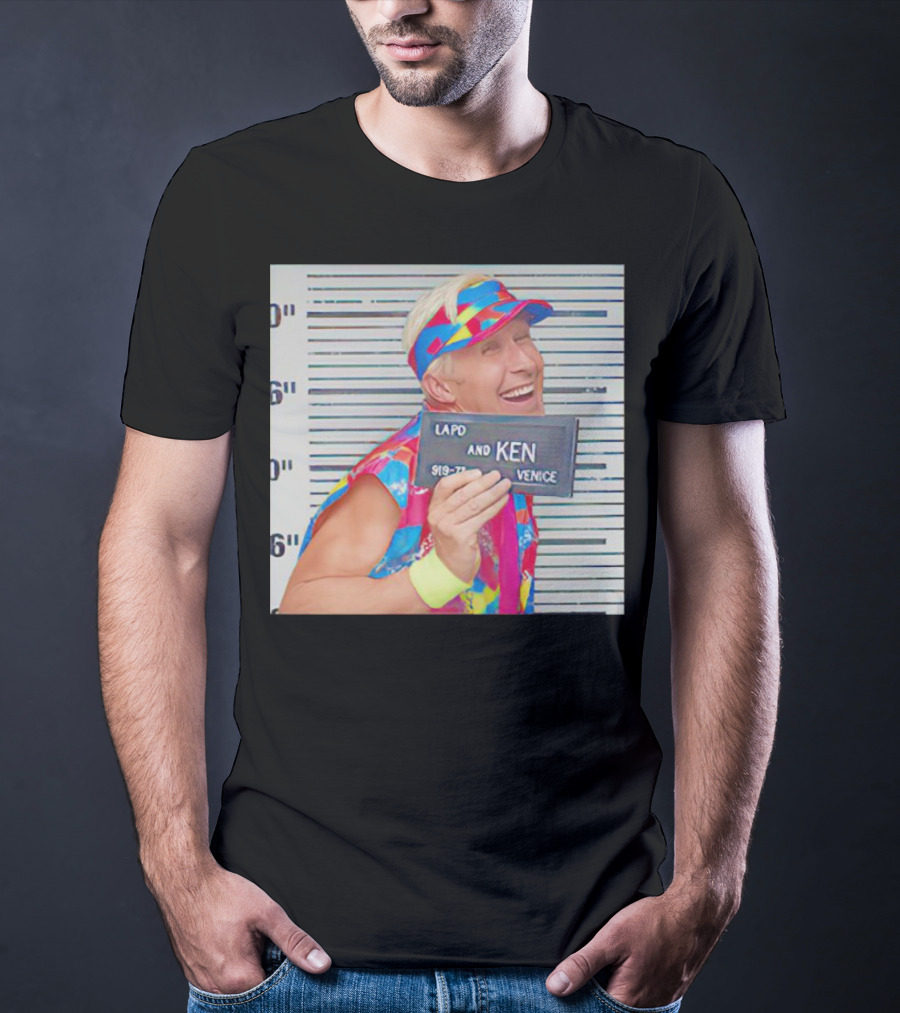 LAPD Ken Venice Mugshot Ryan Gosling Barbie T-Shirt