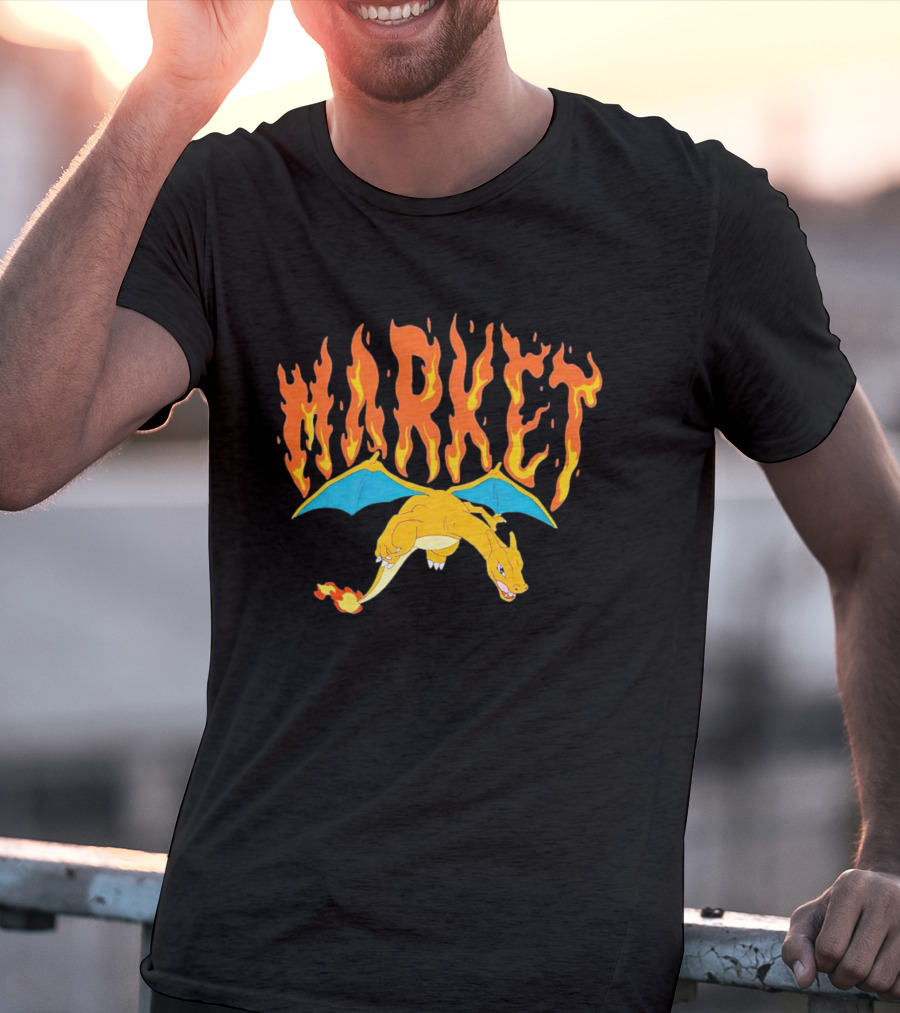 Charizard Market Fire Pokemon TCG T-Shirt