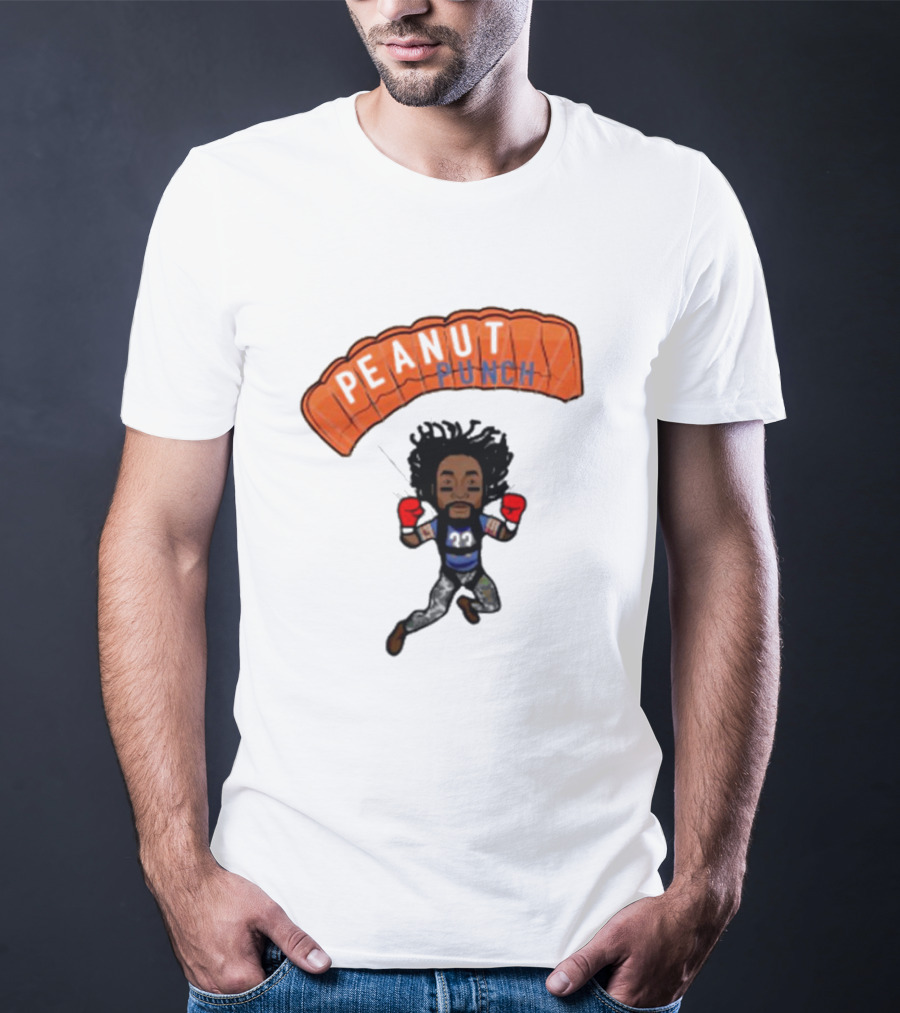 Charles Tillman Peanut Punch Parachute Skydiving Adventure T-Shirt