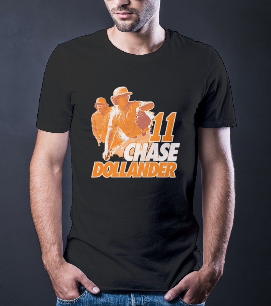 Chase Dollander 11 Baseball Action Player T-Shirt