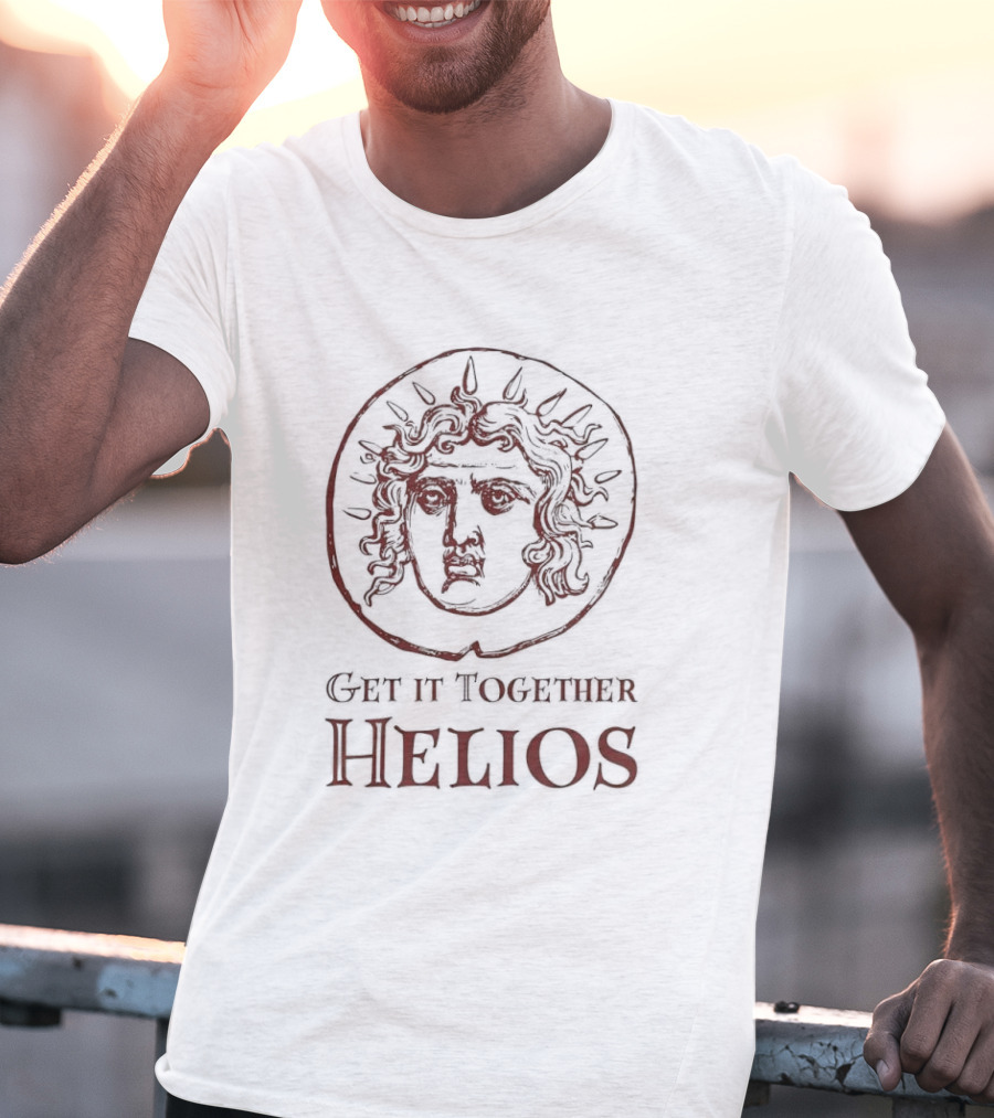 Get It Together Helios Greek Sun God Face T-Shirt