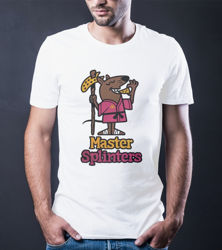 Master Splinters Pizza Slice Lover Ninja Rat T-Shirt