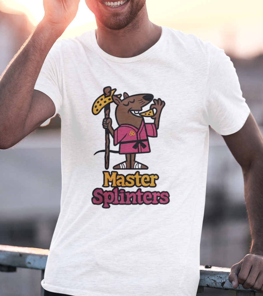 Master Splinters Pizza Slice Lover Ninja Rat T-Shirt