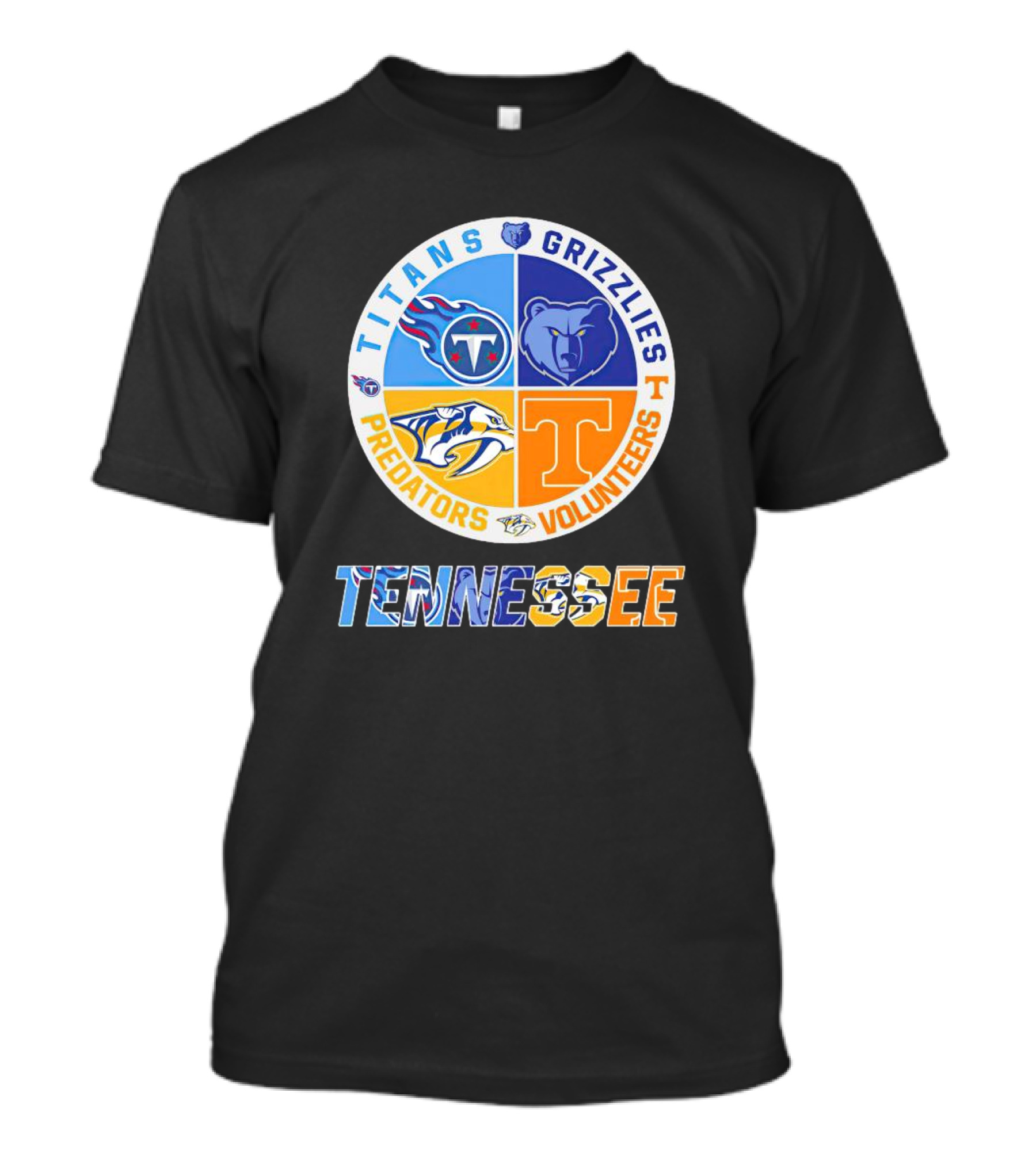 Tennessee Titans Grizzlies Predators Volunteers Sports Team T-Shirt
