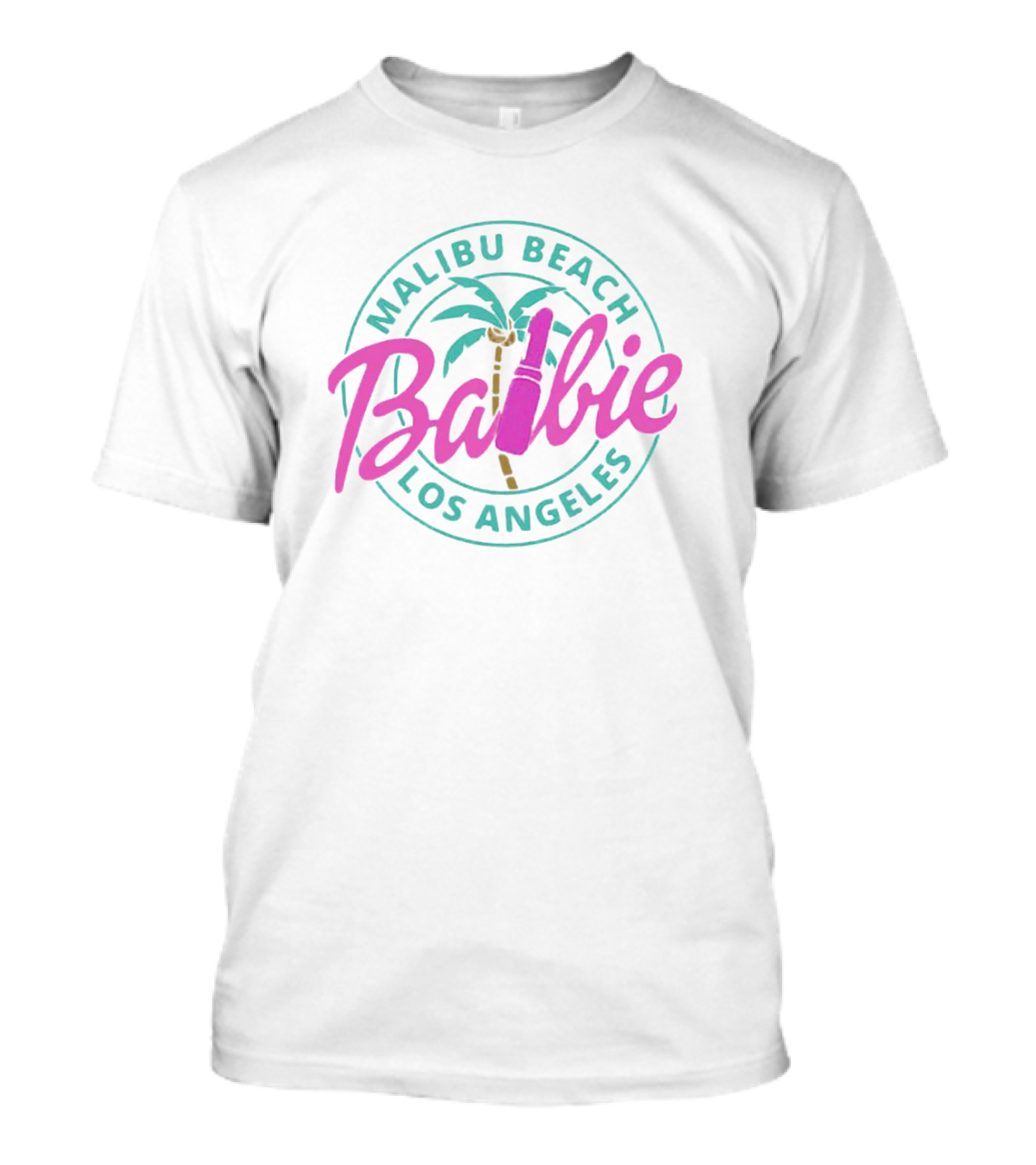 Malibu Beach Barbie Los Angeles Palm Tree T-Shirt