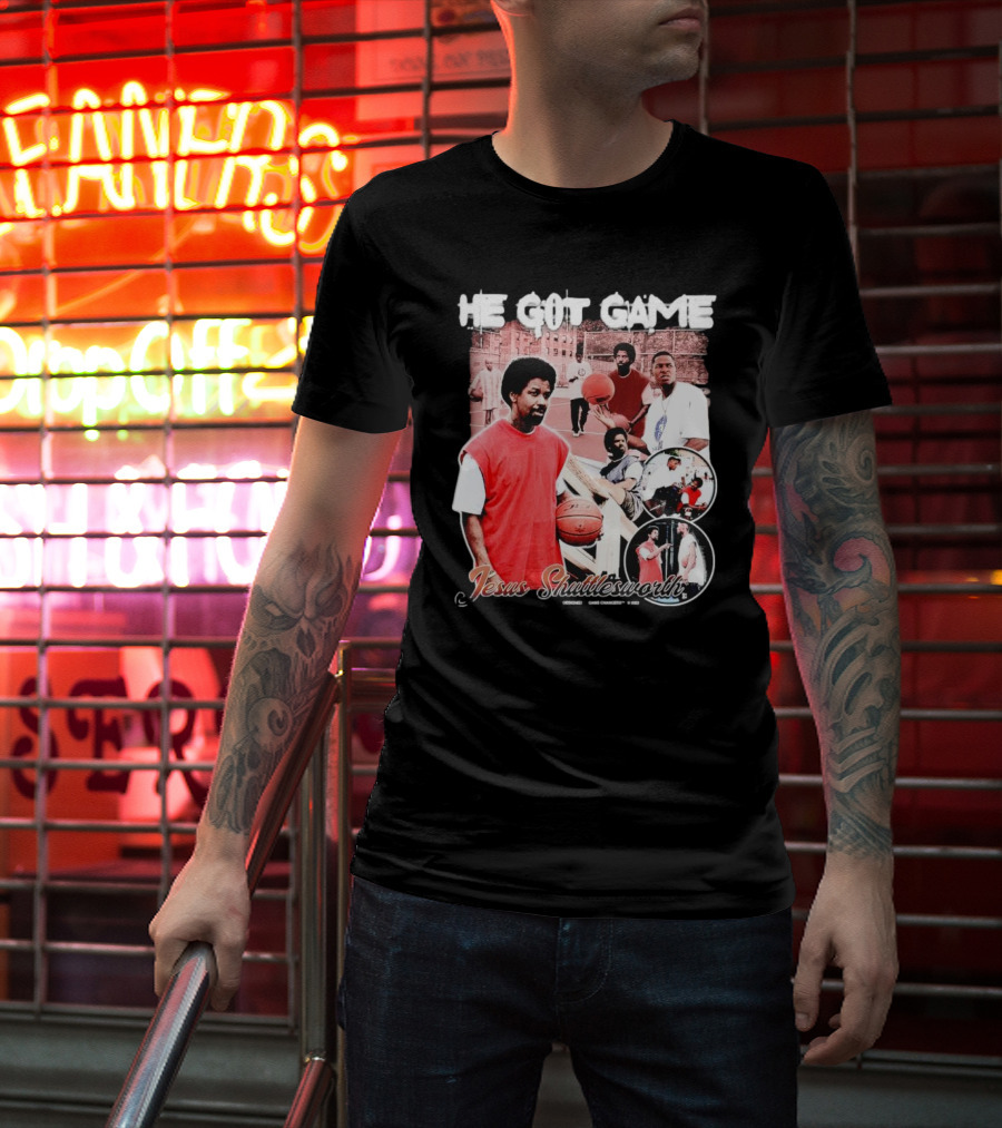 He Got Game Jesus Shuttlesworth Urban Basketball Scene 1998 T-Shirt