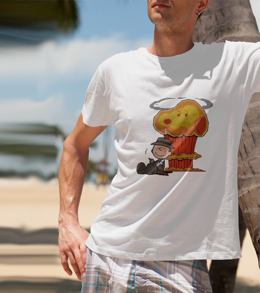 Oppeanutheimer Snoopy Explosion With Charlie Brown Smoking T-Shirt