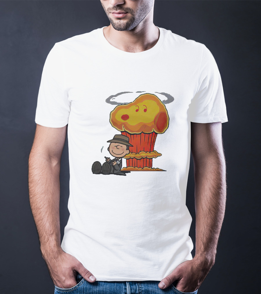 Oppeanutheimer Snoopy Explosion With Charlie Brown Smoking T-Shirt
