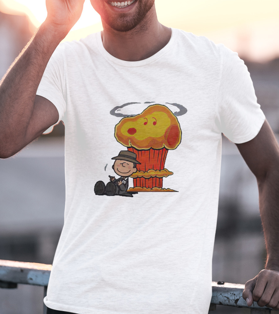 Oppeanutheimer Snoopy Explosion With Charlie Brown Smoking T-Shirt