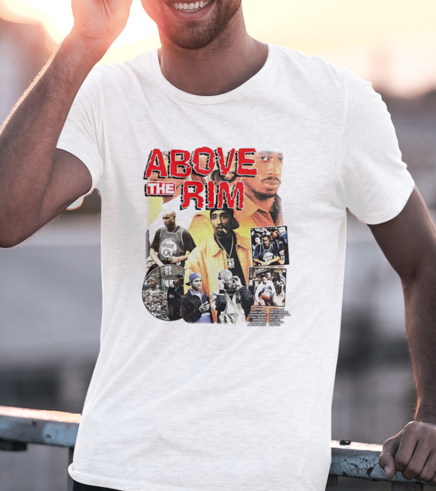 Above The Rim 2Pac Shoot Out Picture Collage T-Shirt