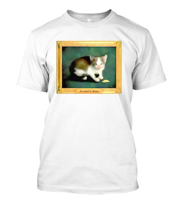 Cat He Eated A Cheese Framed T-Shirt