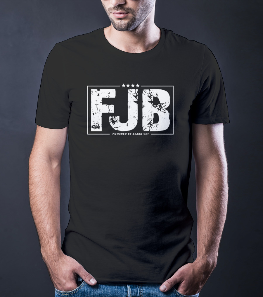 FJB Powered By Beard Vet Three Stars Grunge T-Shirt
