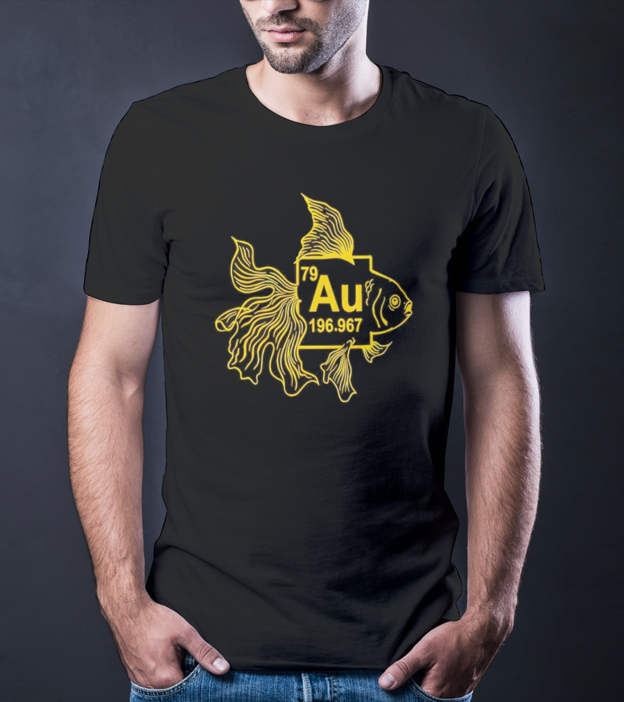 Gold Fish Element Au 79 Chemistry Science T-Shirt