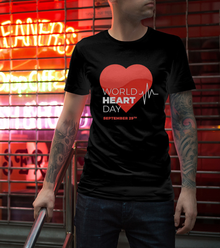World Heart Day September 29th Heartbeat T-Shirt