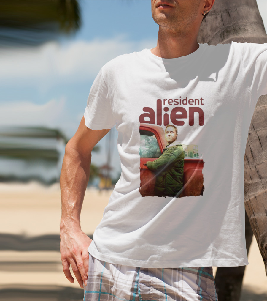 Resident Alien Christmas Truck Scene T-Shirt