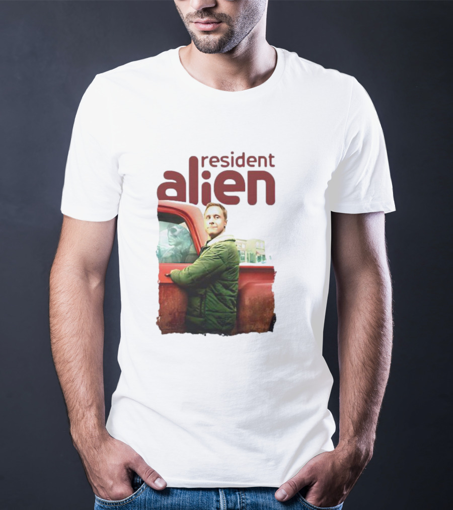 Resident Alien Christmas Truck Scene T-Shirt