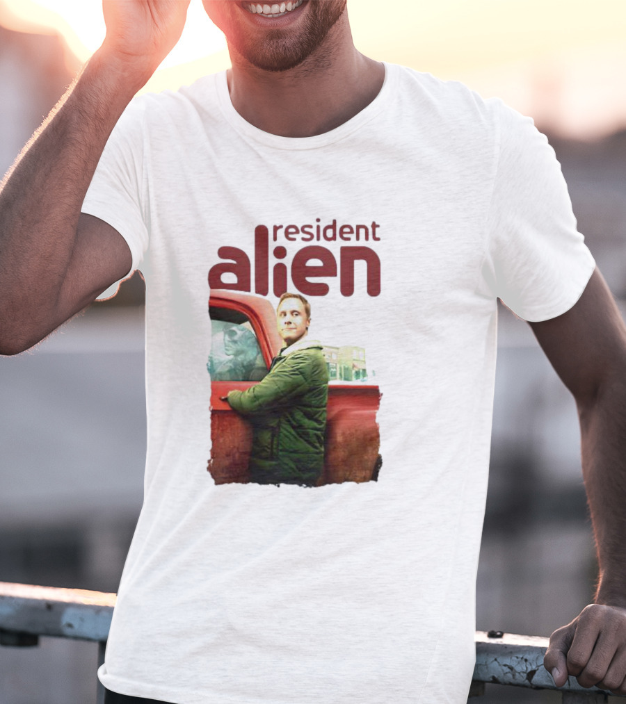 Resident Alien Christmas Truck Scene T-Shirt