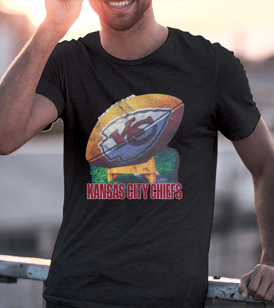 Kansas City Chiefs Vintage Rugby Ball T-Shirt