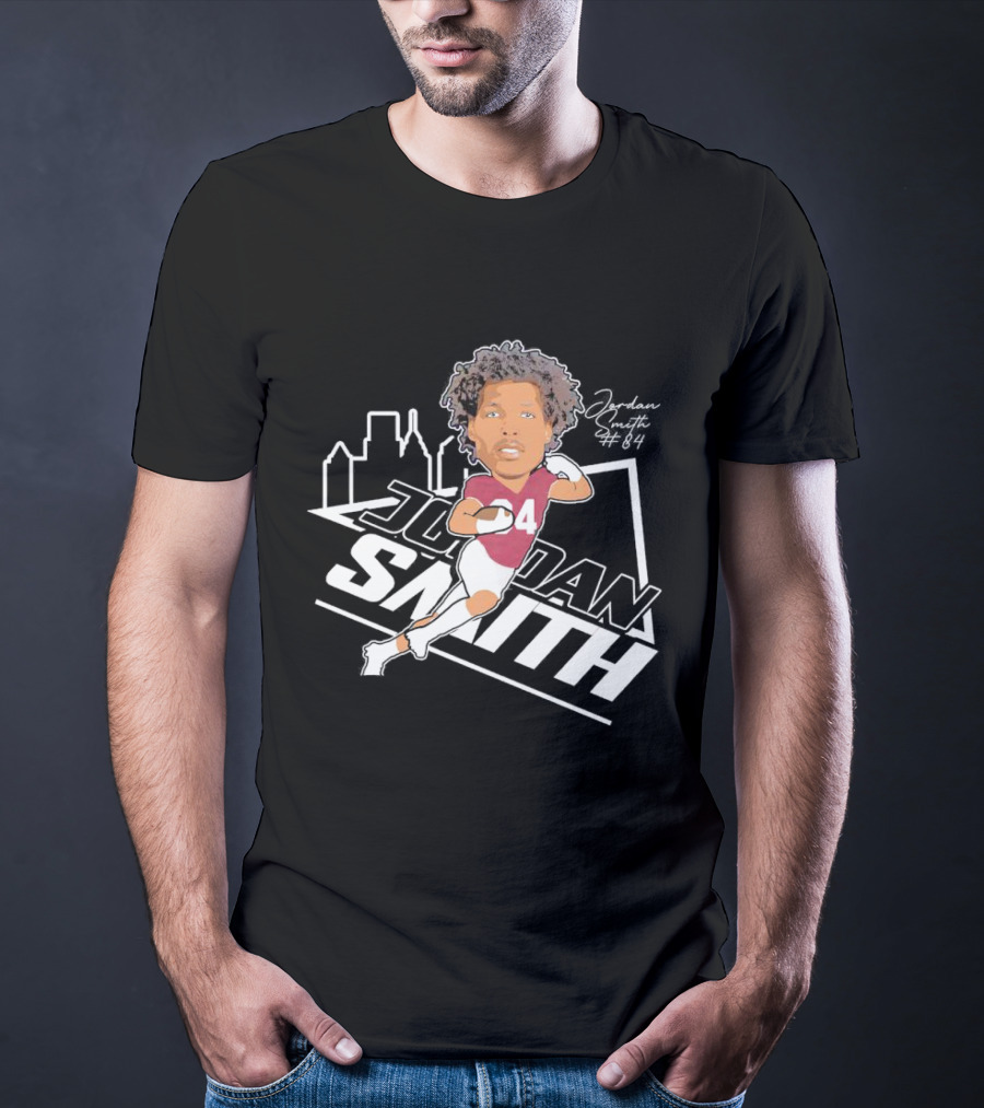 Jordan Smith #84 Temple Football Player Skyline T-Shirt