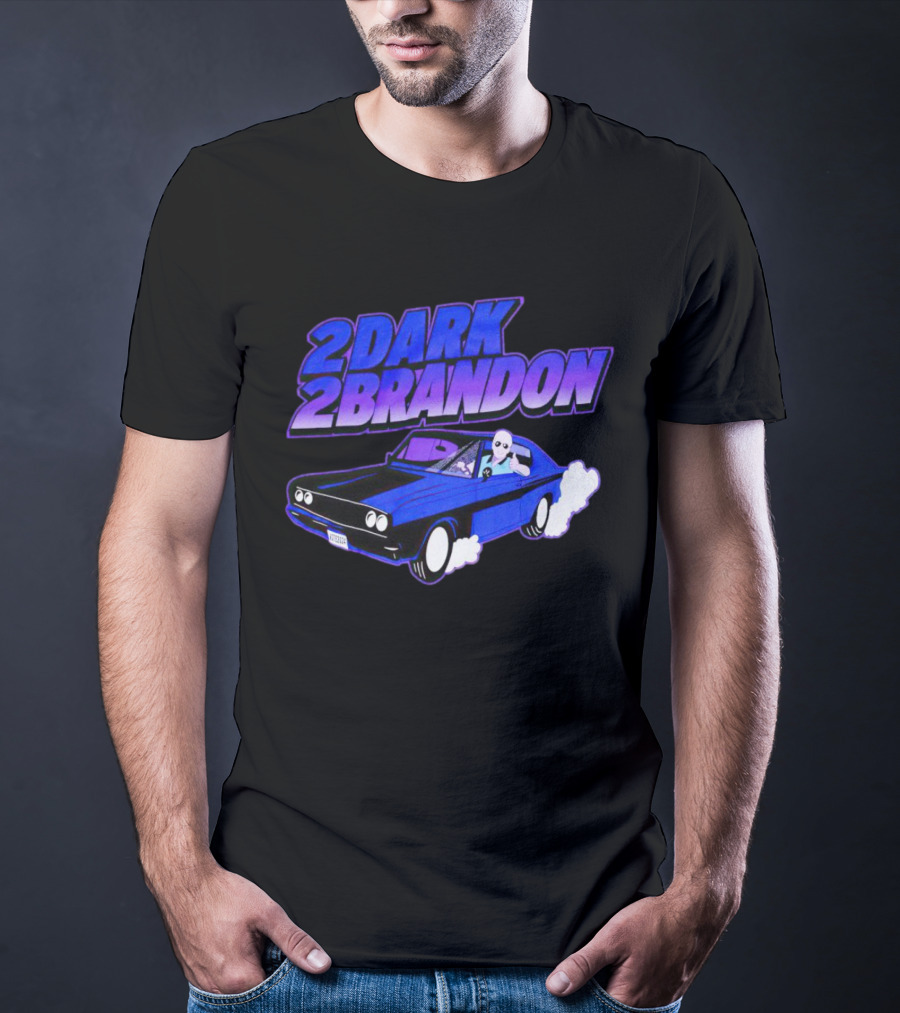 2 Dark 2 Brandon Purple Car Graphic With Driving Character T-Shirt