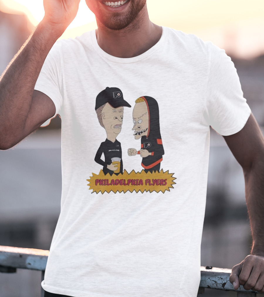 Beavis And Butt-Head Philadelphia Flyers Characters T-Shirt