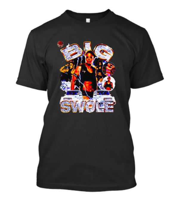 Big Swole Dynamic Posed Collage With Vehicles And Lightning Effects T-Shirt