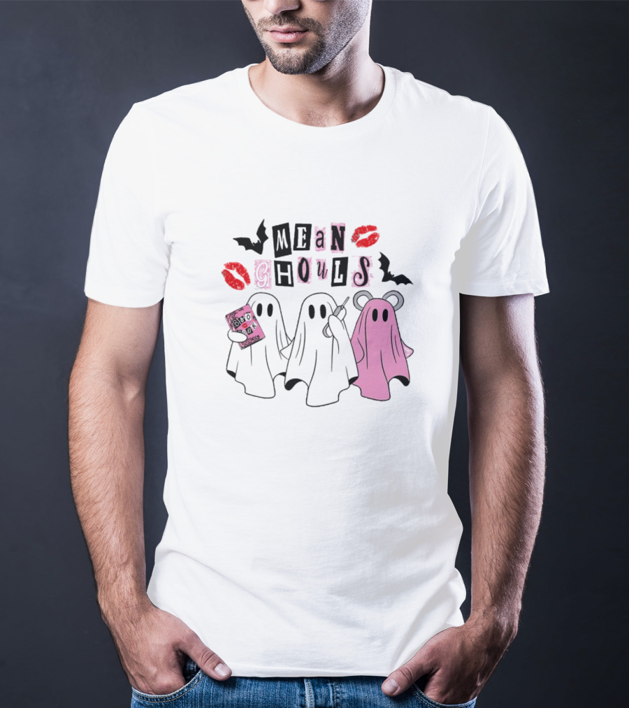 Mean Ghouls Halloween Ghosts Bats Lipstick Phone Accessories T-Shirt