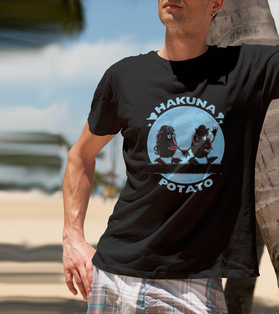 Hakuna Potato Walking Pastel Moon T-Shirt