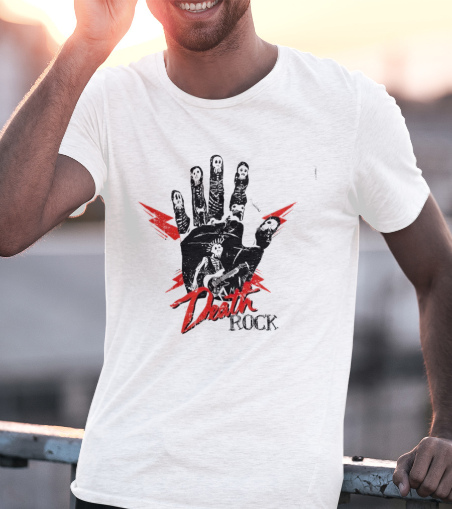 Hand Skeleton Lightning Death Rock T-Shirt