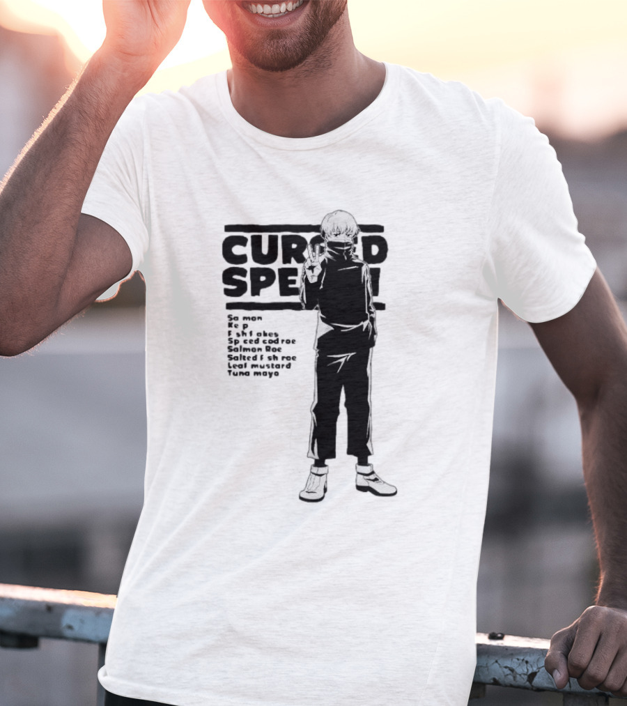 Cursed Speech Jujutsu Kaisen Toge Inumaki Sa Mon Shake Salmon Roe Tuna Mayo T-Shirt